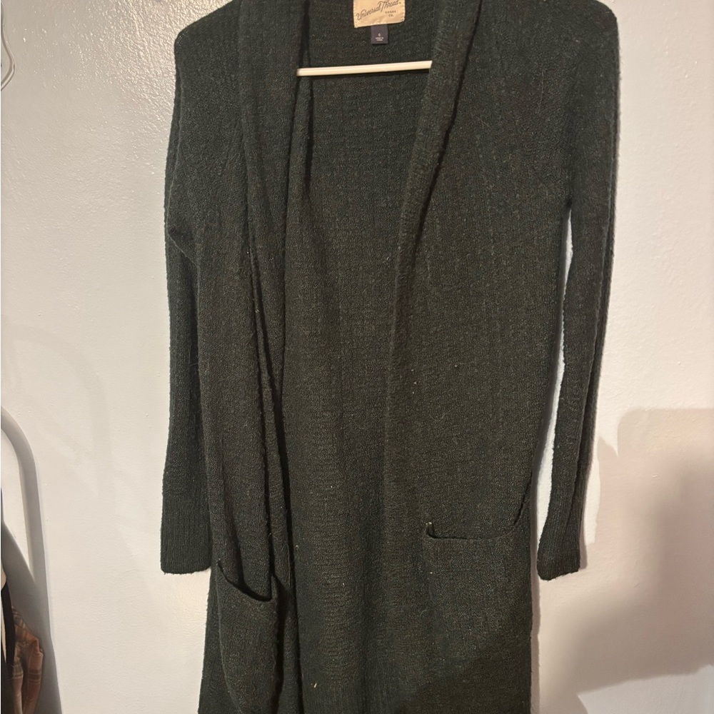 Universal Thread Green Cardigan Sweater Lightweight Knit